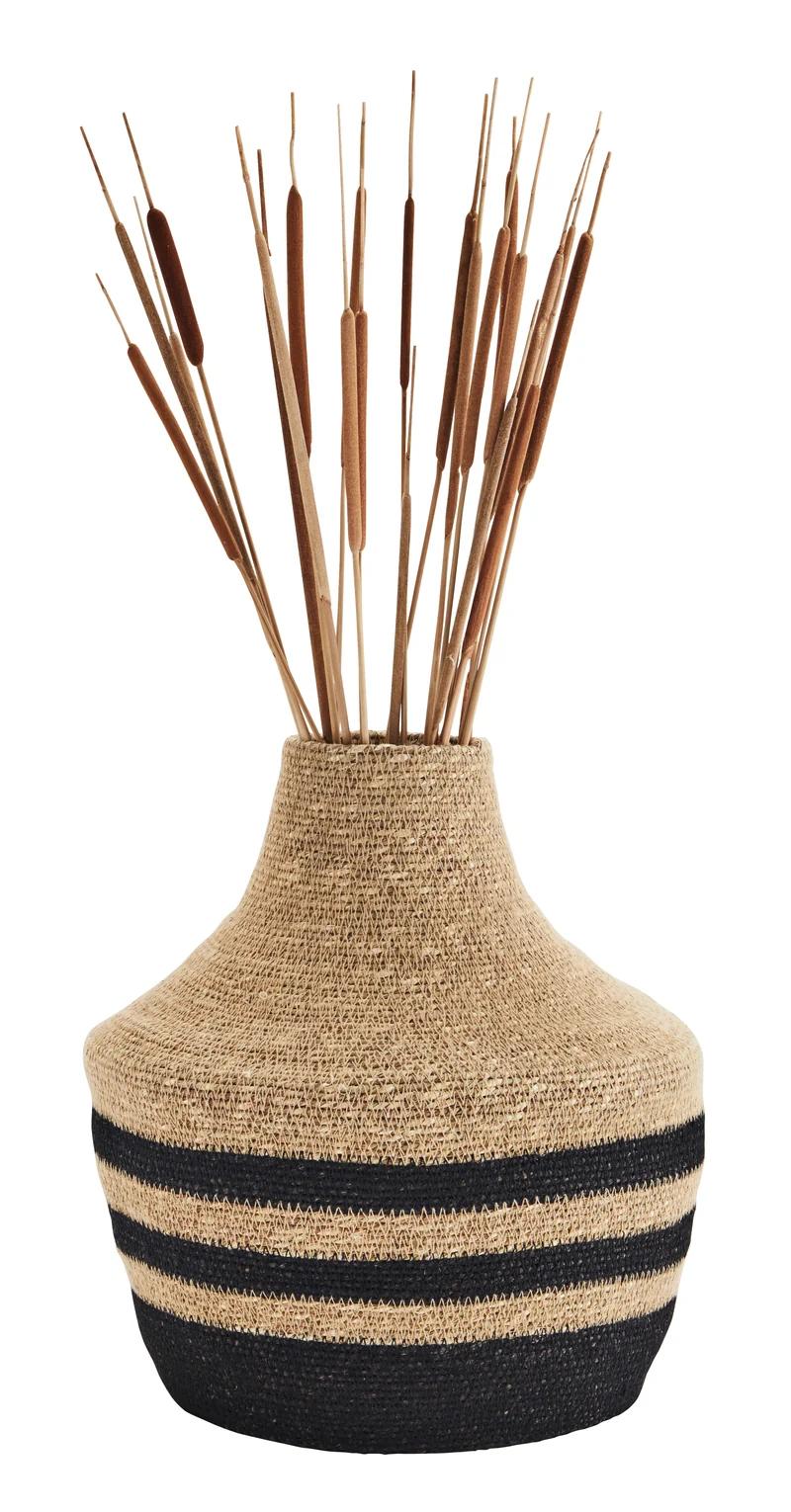 Jute Vase, natur | schwarz