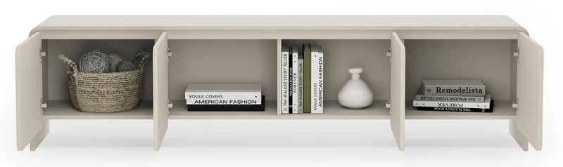 Vier­türiger TV-Schrank Lummo 207 cm Kaschmir