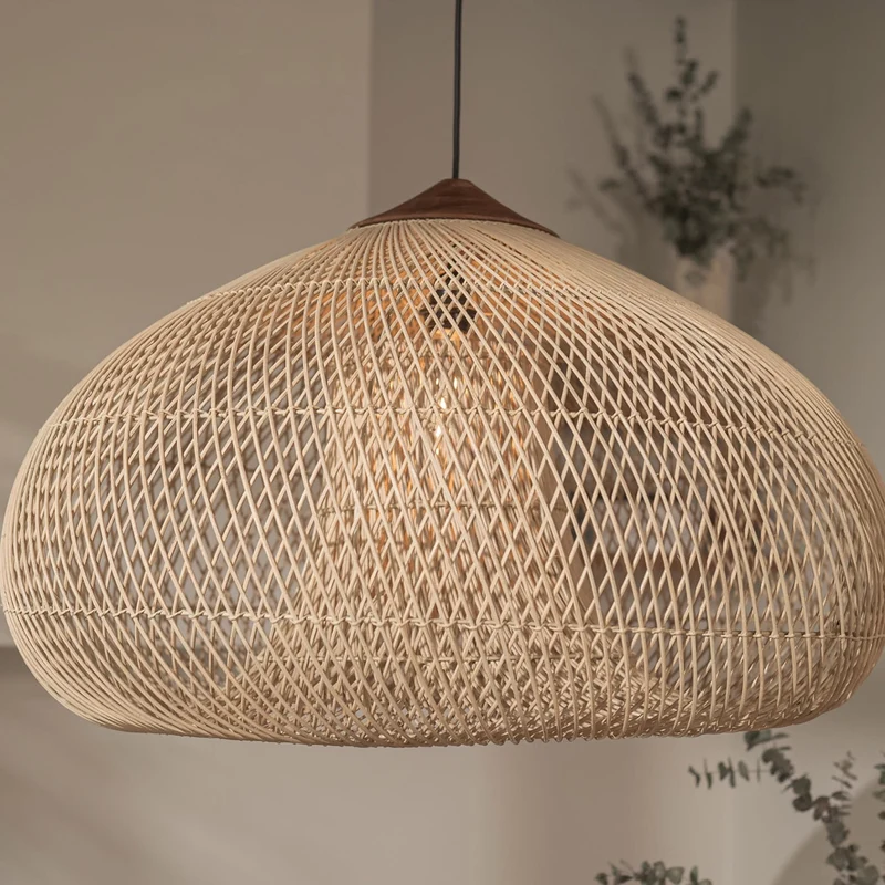 Hängelampe Rattan, natur