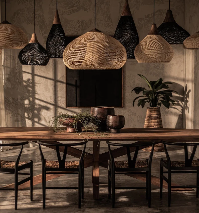 Hängelampe Rattan, natur