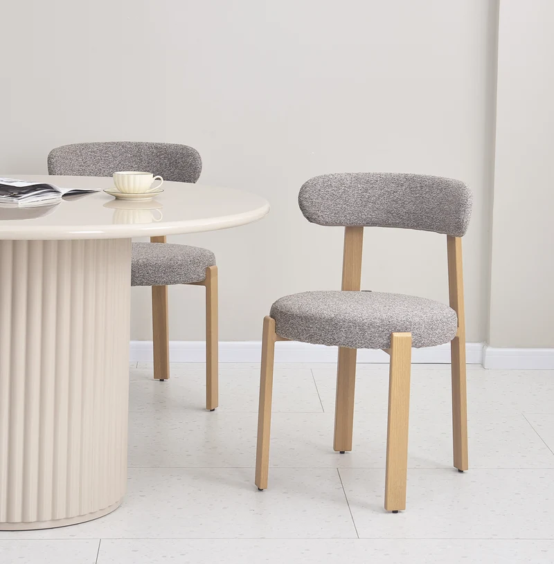 Runder Esstisch Prinise 120 cm Taupe Hochglanz