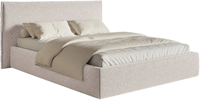 Polsterbett 140x200 cm Softie hellbeige Chenille