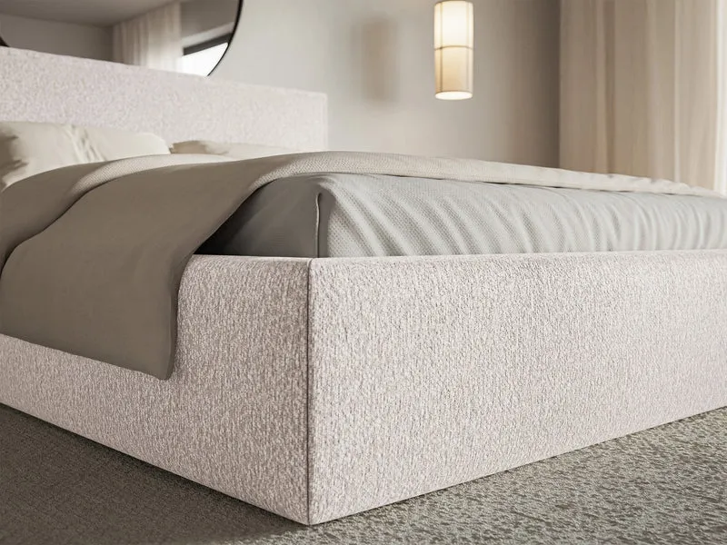 Polsterbett 140x200 cm Softie hellbeige Chenille