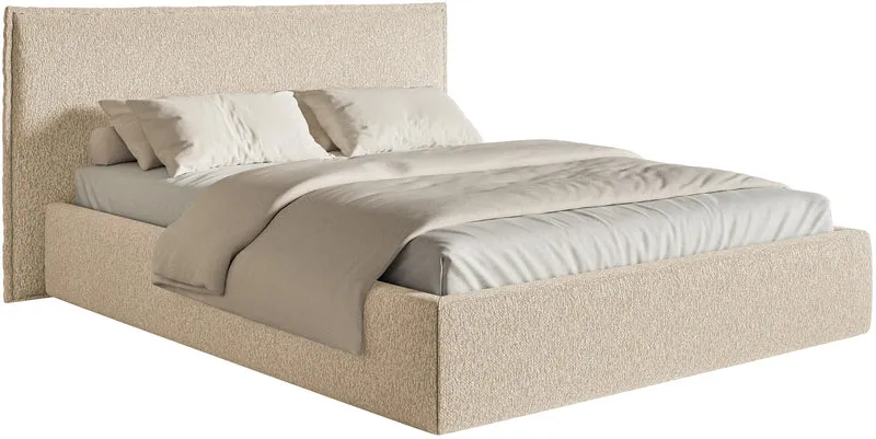 Polsterbett 180x200 cm Softie hellbeige Chenille