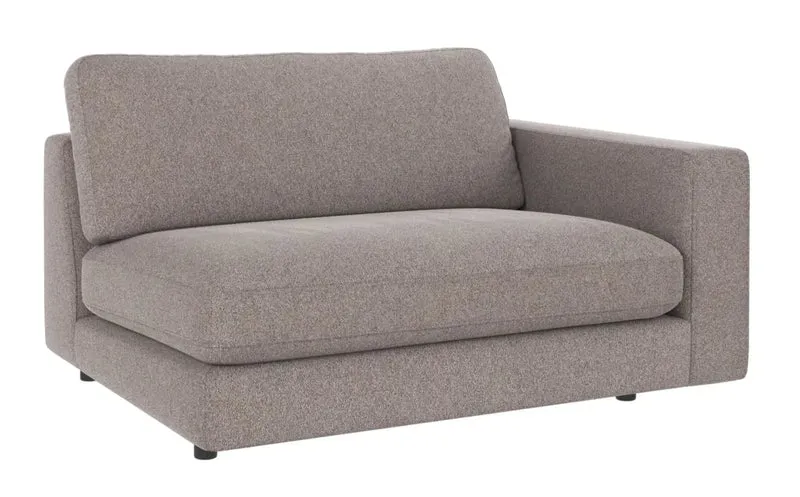 Loungesofa Modul Ecke rechts, grau-beige