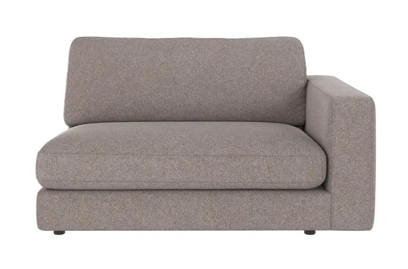 Loungesofa Modul Ecke rechts, grau-beige