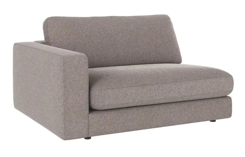 Loungesofa Modul Ecke links, grau-beige