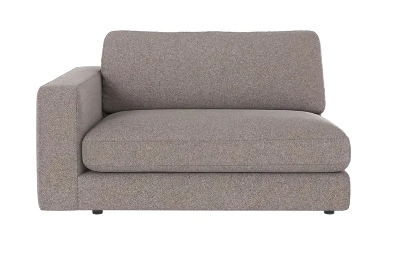 Loungesofa Modul Ecke links, grau-beige