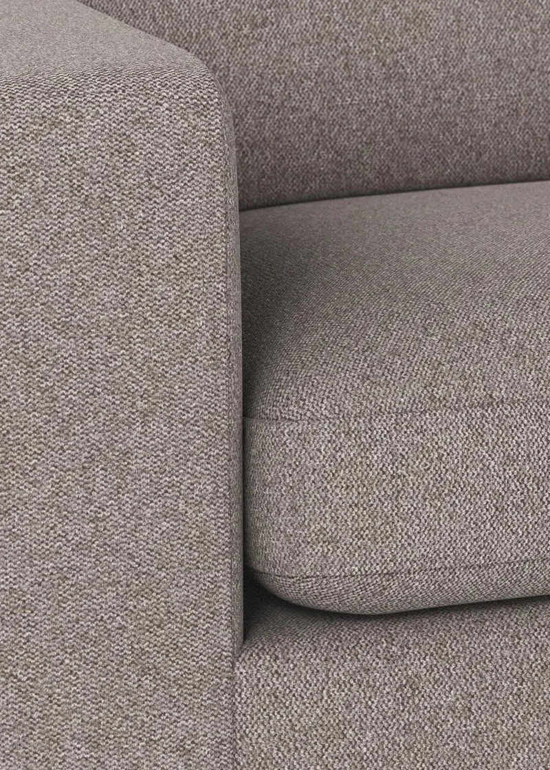 Loungesofa Modul Ecke links, grau-beige