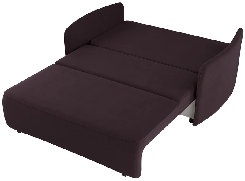Ausziehbares Zweisitzer-Sofa Paxi 165 cm mit Stauraum, Pflaumenfarbener Chenillestoff