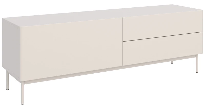 TV-Schrank Olio mit Klappe und zwei Schubladen, 160 cm, Kaschmir
