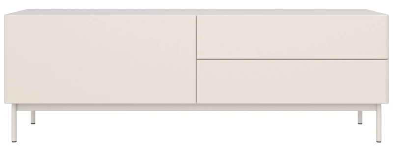 TV-Schrank Olio mit Klappe und zwei Schubladen, 160 cm, Kaschmir