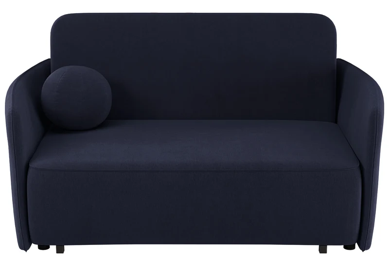 Ausziehbares Zweisitzer-Sofa Paxi 165 cm mit Stauraum, marineblauer Chenille-Stoff