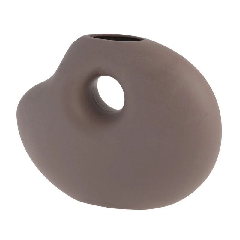 Keramikvase Lunden, taupe