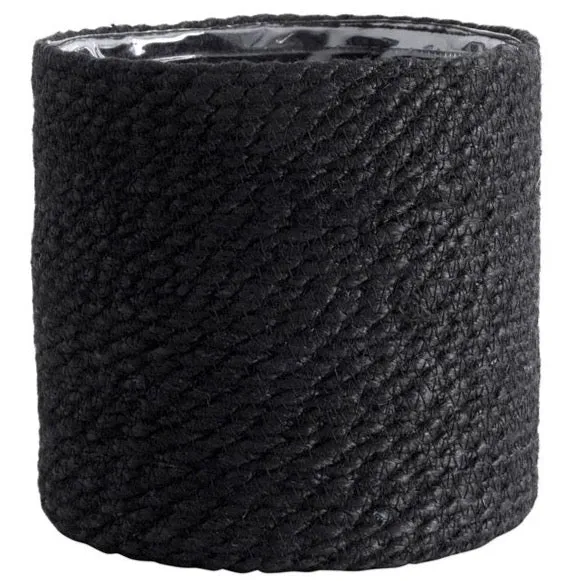 Flowerpot Jute schwarz, ø18cm