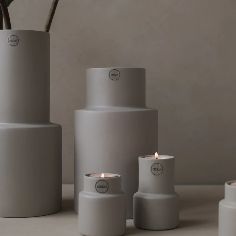 Keramikvase Oblong, beige