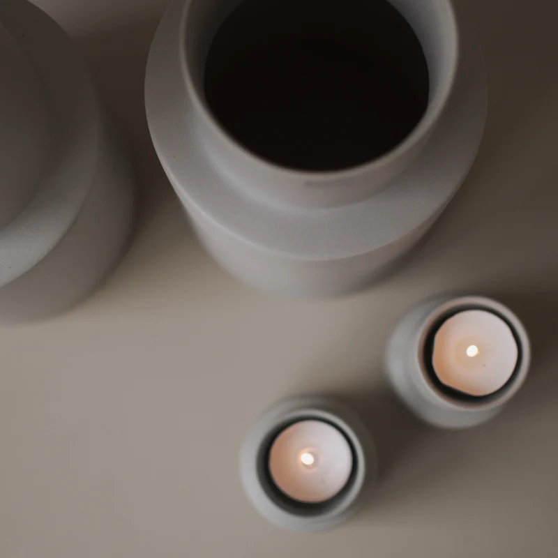 Keramikvase Oblong, beige
