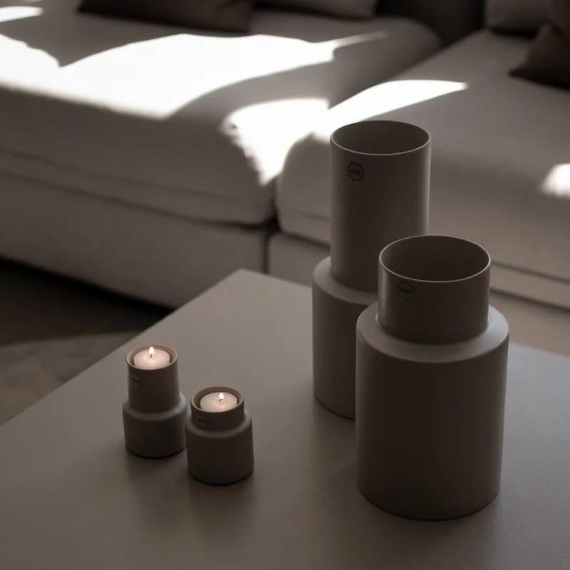 Keramikvase Oblong, beige