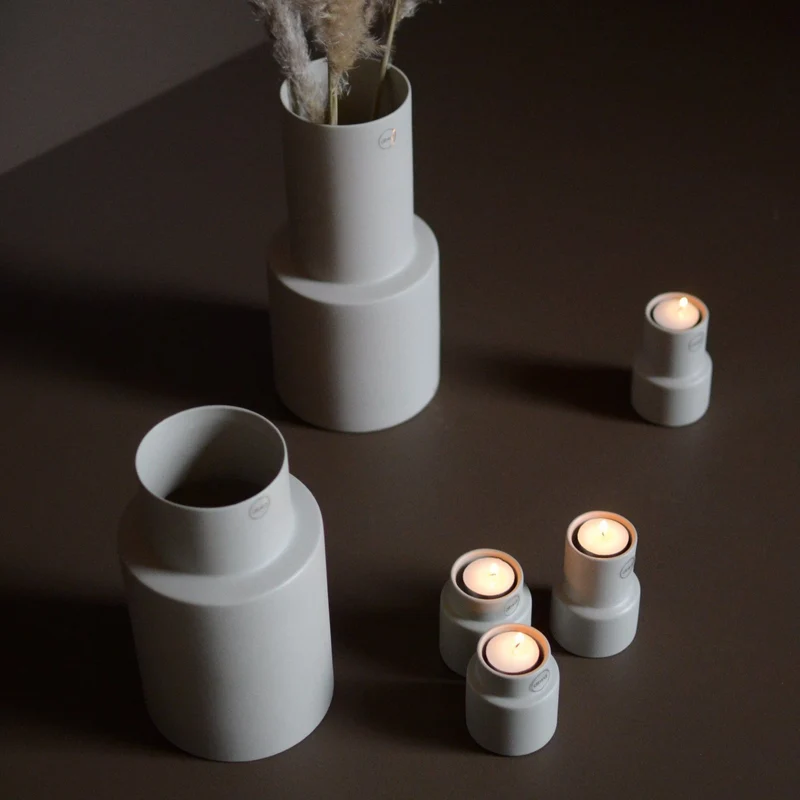 Keramikvase Oblong, beige