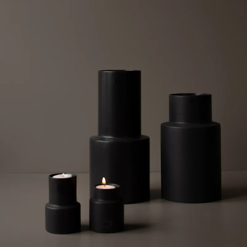 Keramikvase Oblong, anthrazit