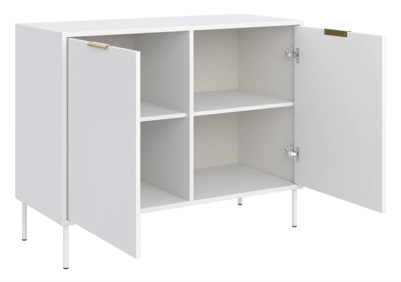Zweittürige Kommode Vena 100 cm weiß