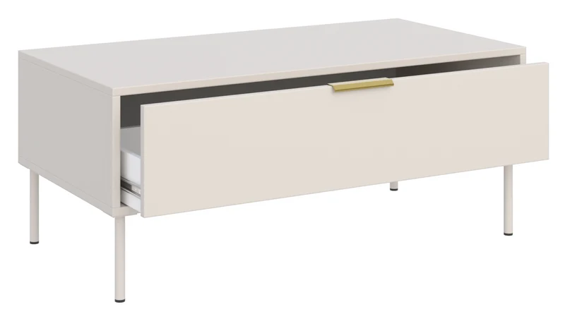 Vena Couchtisch mit Schublade 100x50 cm Kaschmir
