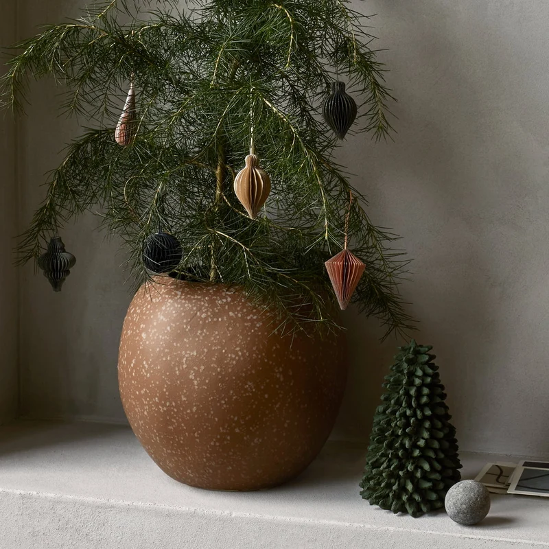 Baumschmuck Mix Papier 4-teilig, dunkelblau