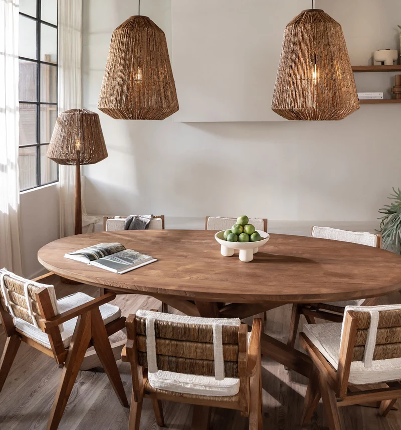 Massivholztisch Teak oval | Spider