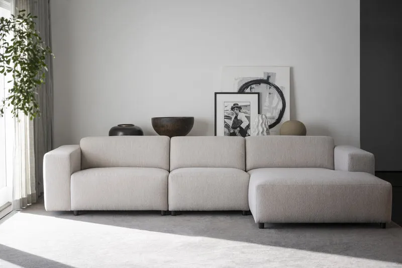 Ecklounge Sofa, Boucle beige