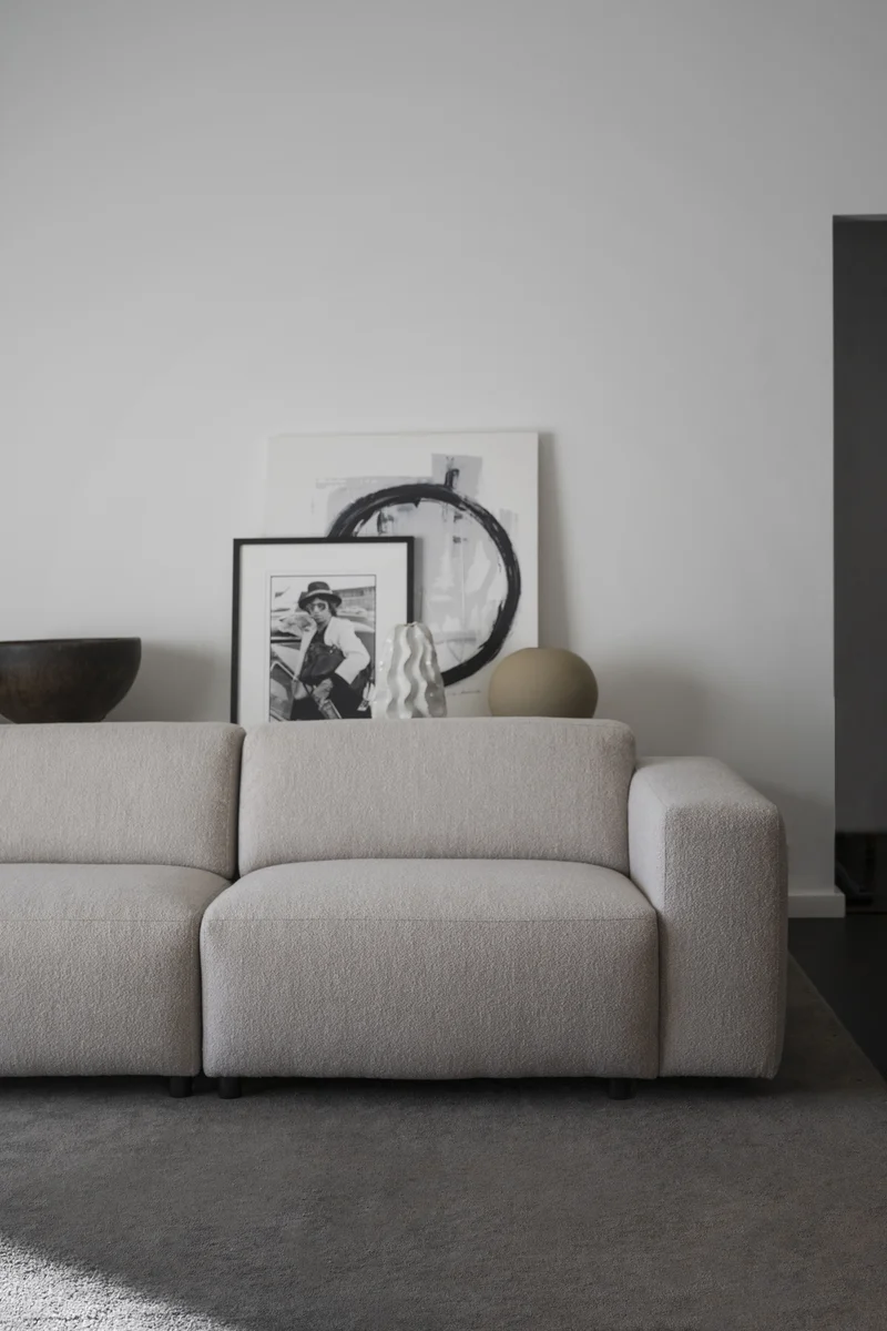 Ecklounge Sofa, Boucle beige