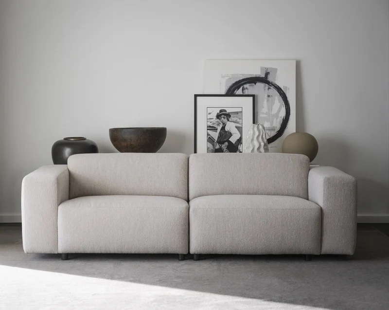 Lounge Sofa 3-Sitzer, Boucle beige