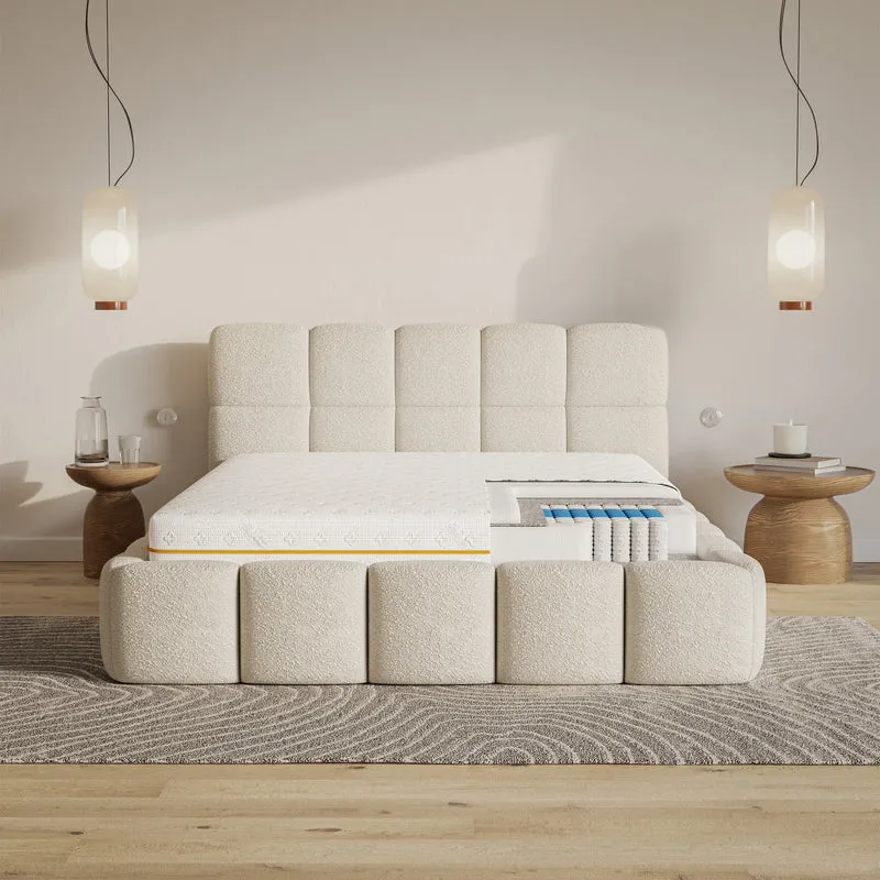 Taschenfederkernmatratze 200x200 cm Somfoam mit Komfortschaum