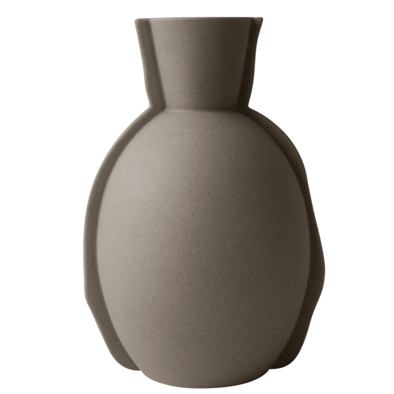Keramikvase Edge, taupe