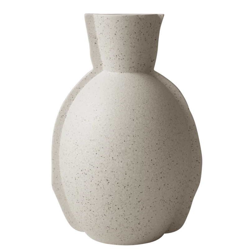 Keramikvase Edge, creme