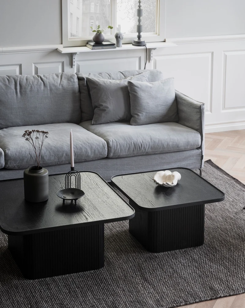 Coffeetable 60x60cm, Eiche schwarz