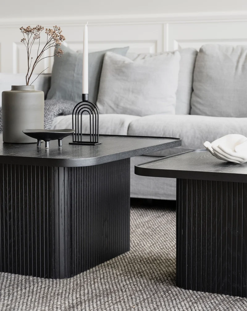Coffeetable 60x60cm, Eiche schwarz