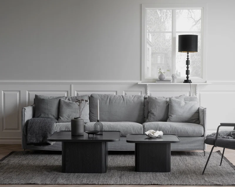 Coffeetable 60x60cm, Eiche schwarz