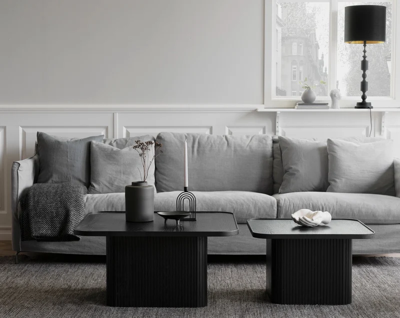 Coffeetable 60x60cm, Eiche schwarz
