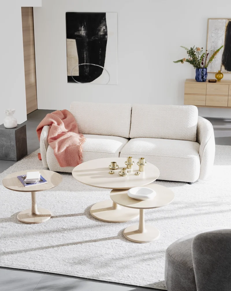 Lounge Sofa 3-Sitzer, hellbeige