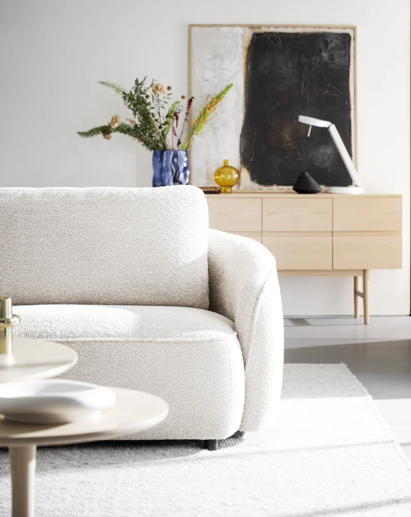 Lounge Sofa 3-Sitzer, hellbeige