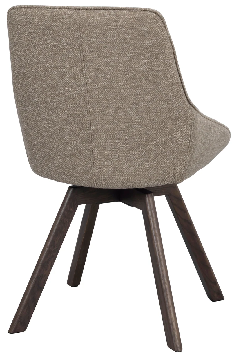 Polsterstuhl Lida taupe | Eiche braun