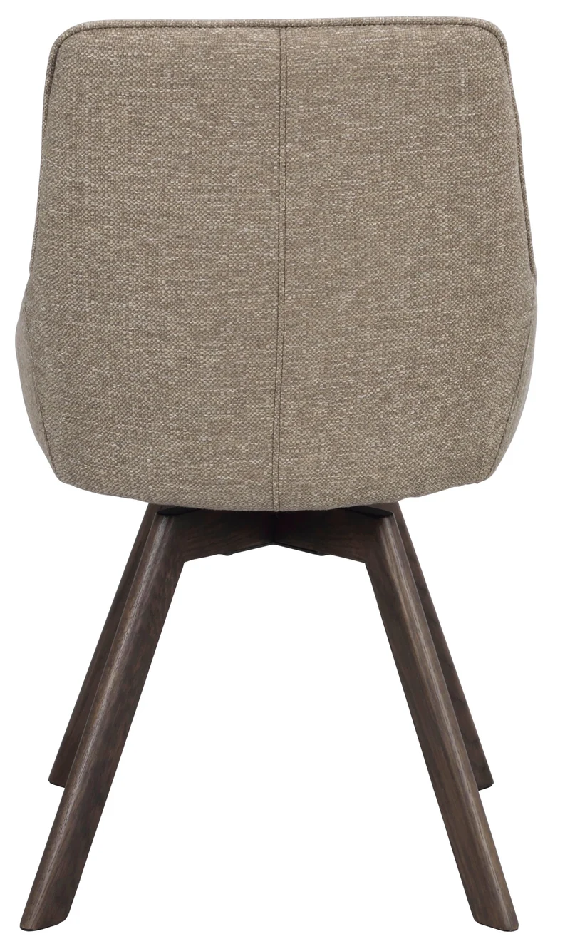 Polsterstuhl Lida taupe | Eiche braun