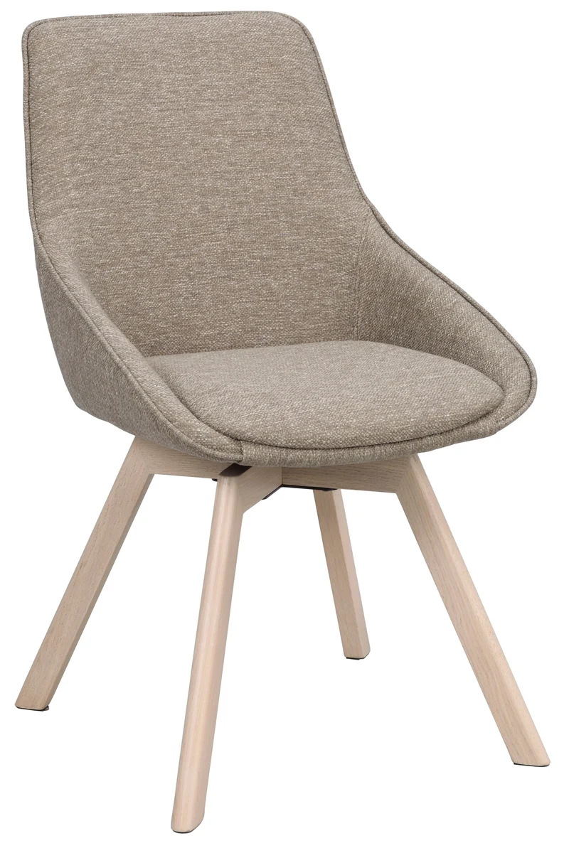 Polsterstuhl Lida taupe | Eiche hell