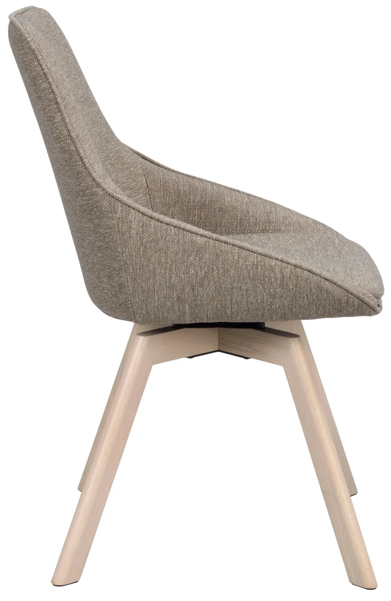 Polsterstuhl Lida taupe | Eiche hell