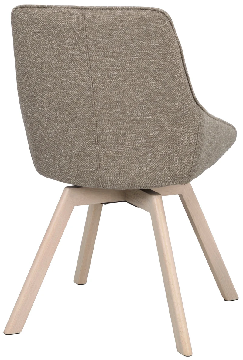 Polsterstuhl Lida taupe | Eiche hell