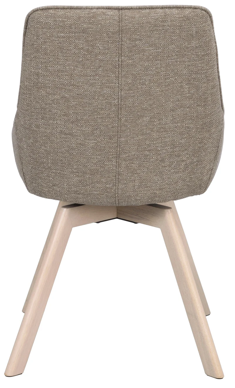 Polsterstuhl Lida taupe | Eiche hell