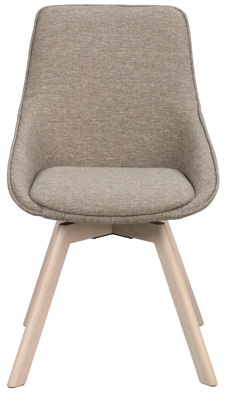 Polsterstuhl Lida taupe | Eiche hell