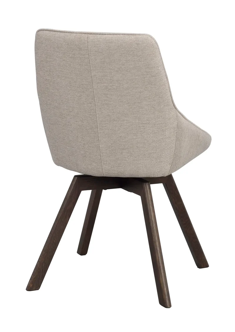 Polsterstuhl Lida beige-grau | Eiche braun