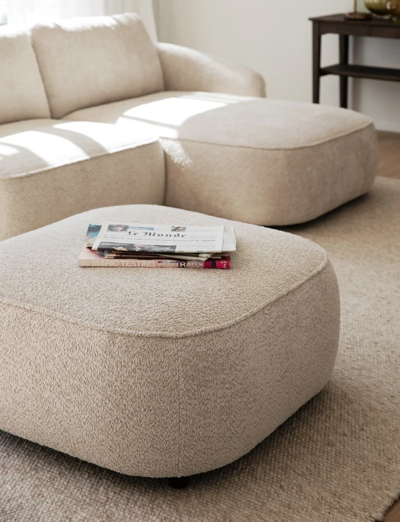Lounge 4-Sitzer rechts Boucle, beige