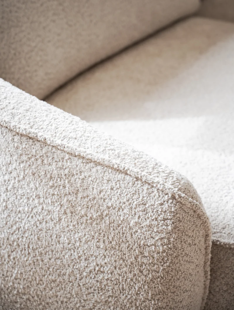 Lounge Sofa 4-Sitzer Boucle, beige